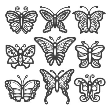 Butterfly Icon Black