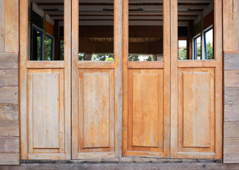 Naklejka na ściany i meble wood barn door