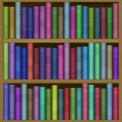 Bookshelf generated hires texture