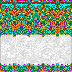 ornamental floral folkloric background for invitation