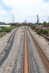 Fototapeta na wymiar Railways in an industrial area