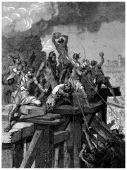 Obraz premium Medieval Battle - 10th century