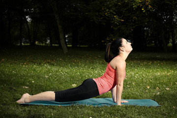 First series of yoga in park