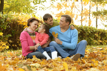 Fototapeta premium Happy family walk