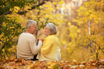 Fototapeta premium Cute elderly couple