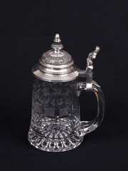 Glaskrug mit ZInndeckel