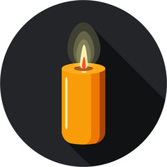 Vector Burning Candle