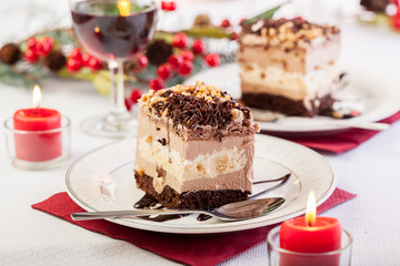 Piece of meringue cake