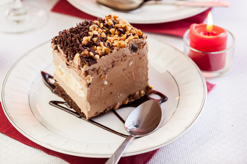 Piece of meringue cake