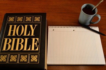 Holy Bible with Notebook (Text Space)