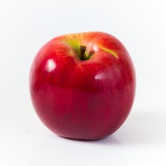Red apple, white isolated background