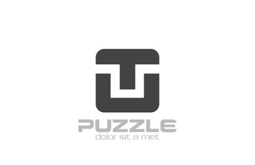 Abstract Square Black Box Logo design Construction