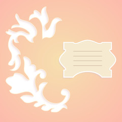 Cover for notebook in baroque style