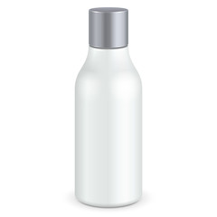 Cosmetic Or Hygiene Grayscale White Gray Bottle Of Gel