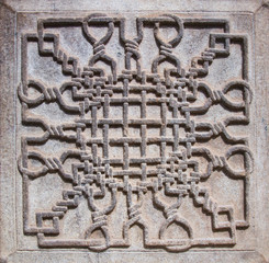 Stone Knot on a Hindu Temple Pillar