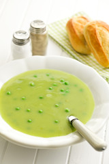 pea soup in plate