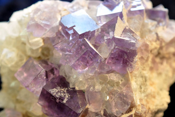 Detailed view of a mineral - amethyst