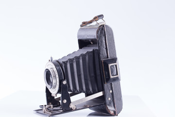 vintage camera on the white background