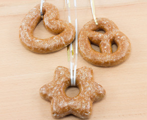 Cookies on the wooden board