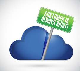 customer is always right cloud illustration