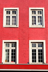 Fototapeta na wymiar Red facade