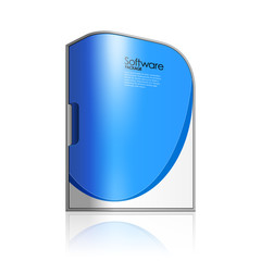 Blue Software Box With Rounded Corners