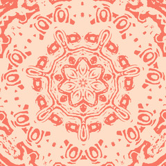 Watercolor gzhel. Doily round lace pattern, circle background wi