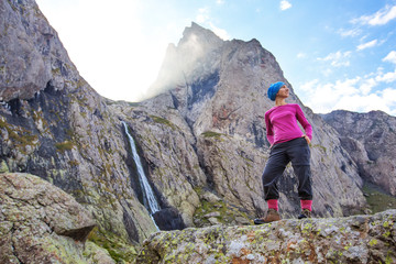 Trekking in Caucasus mountains Georgia