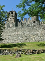 The medieval castle of Fenis the Aosta valley in Italy © Frouwina Harmanna va