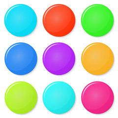 Magnets, buttons color on a white background.