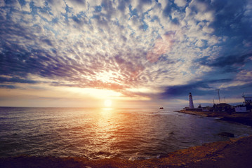 Fototapeta na wymiar Beautiful view on the lighthouse