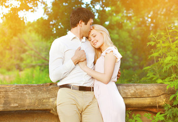 Fototapeta premium Romantic lovely young couple in love outdoors