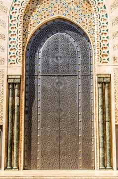 Eingang Portal Moschee Hassan II in Casablanca