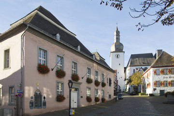 Altes Rathaus in Arnsberg, Sauerland, NRW, Deutschland - obrazy, fototapety, plakaty