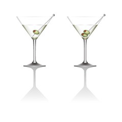 Zwei Martinigläser