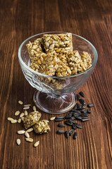 Honey bars with sunflower seeds
