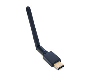 Black wi-fi usb module with antena