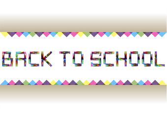 back to chool vector garland