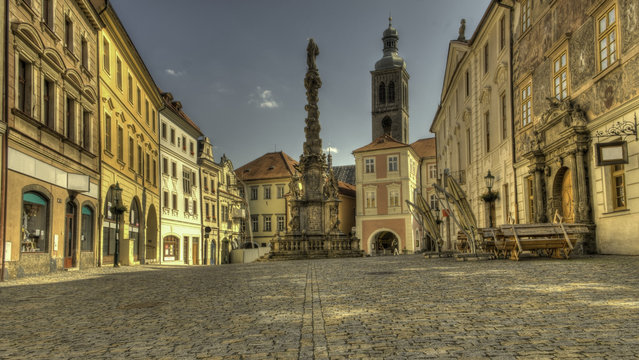 Baroque plague column of the Virgin Mary  Kutn&aacute; Hora