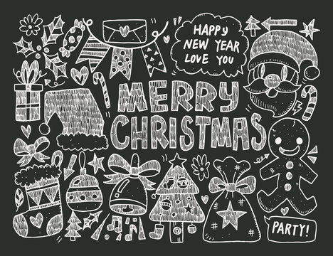 Doodle Christmas background