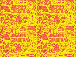 Seamless Doodle Christmas pattern