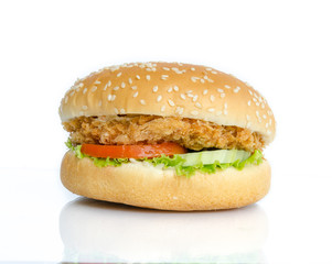 hamburger isolate on white