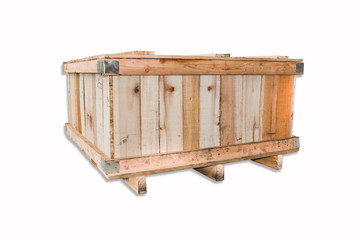 wooden crate isolated