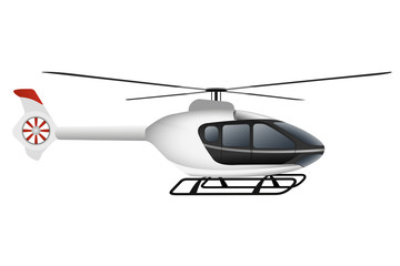 White modern helicopter. © ikuvshinov