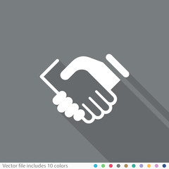 Flat Long Shadow Icon