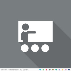 Flat Long Shadow Icon