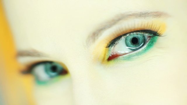 Beautiful woman eye close up