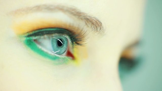 Beautiful woman eye close up