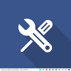 Flat Long Shadow Icon