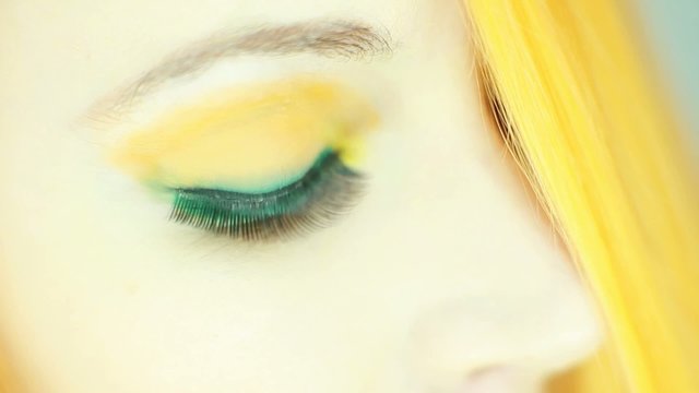Beautiful woman eye close up